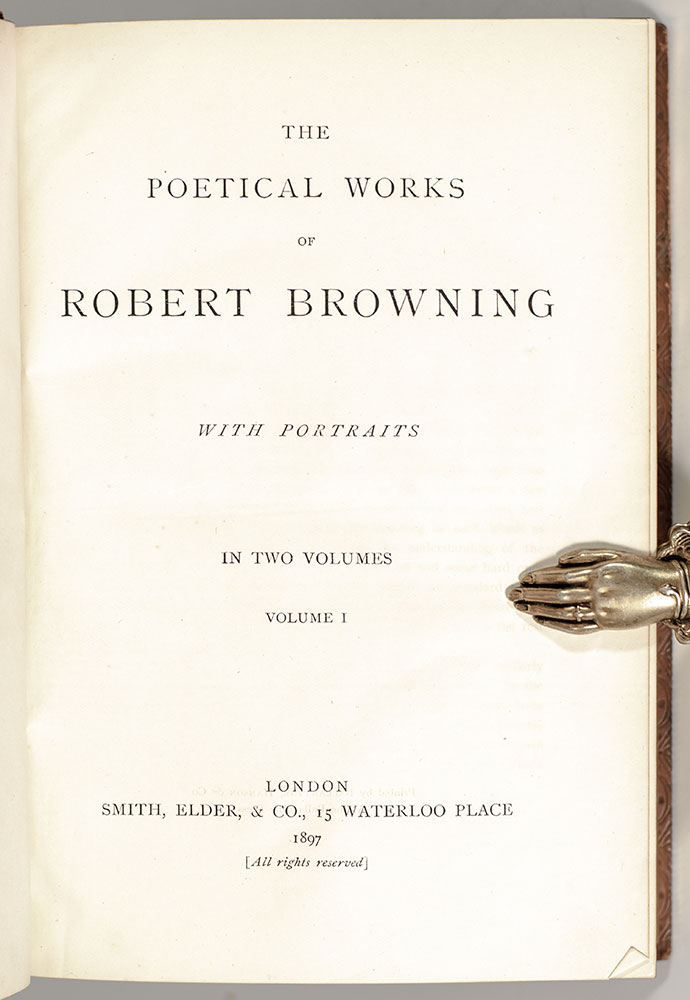 The Poetical Works of Robert Browning.