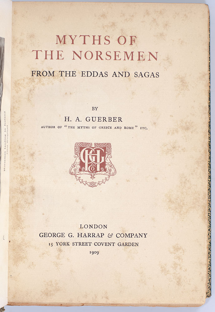 Myths of the Norsemen From the Eddas and Sagas.