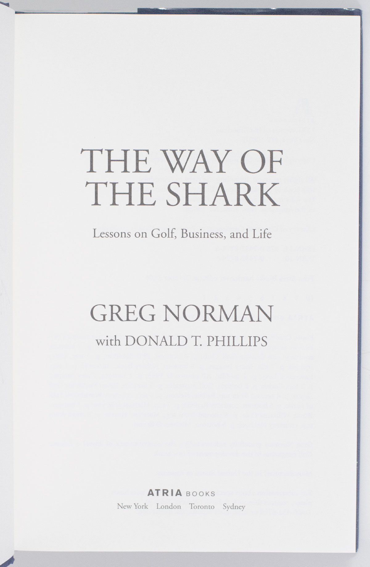 The Way of the Shark: Lessons on Golf, Business, and Life.