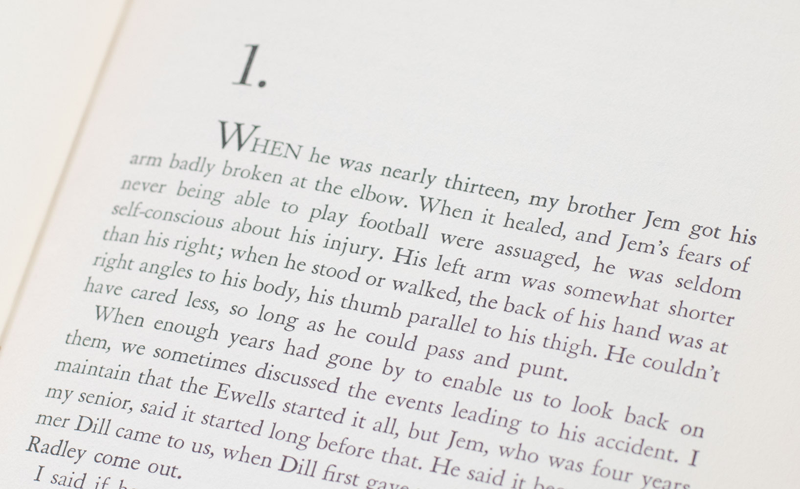 To Kill A Mockingbird.