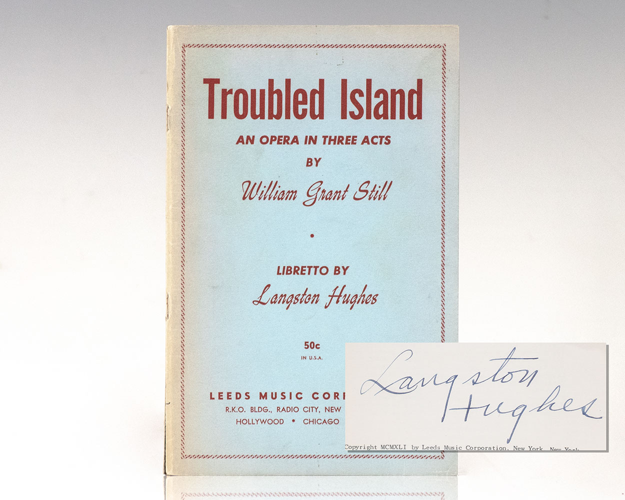 Troubled Island. An Opera in Three Acts.