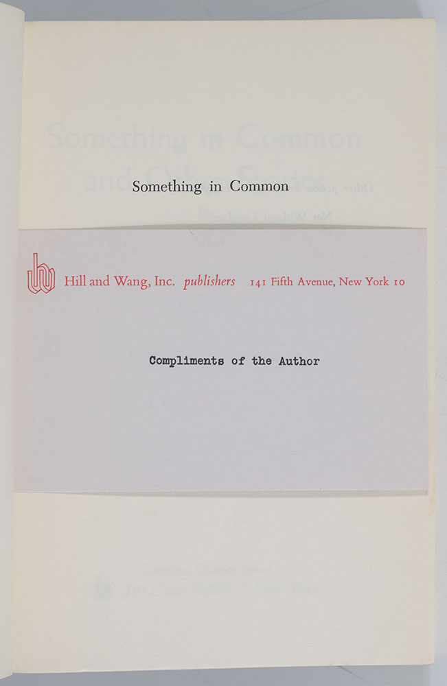 Something in Common and Other Stories.