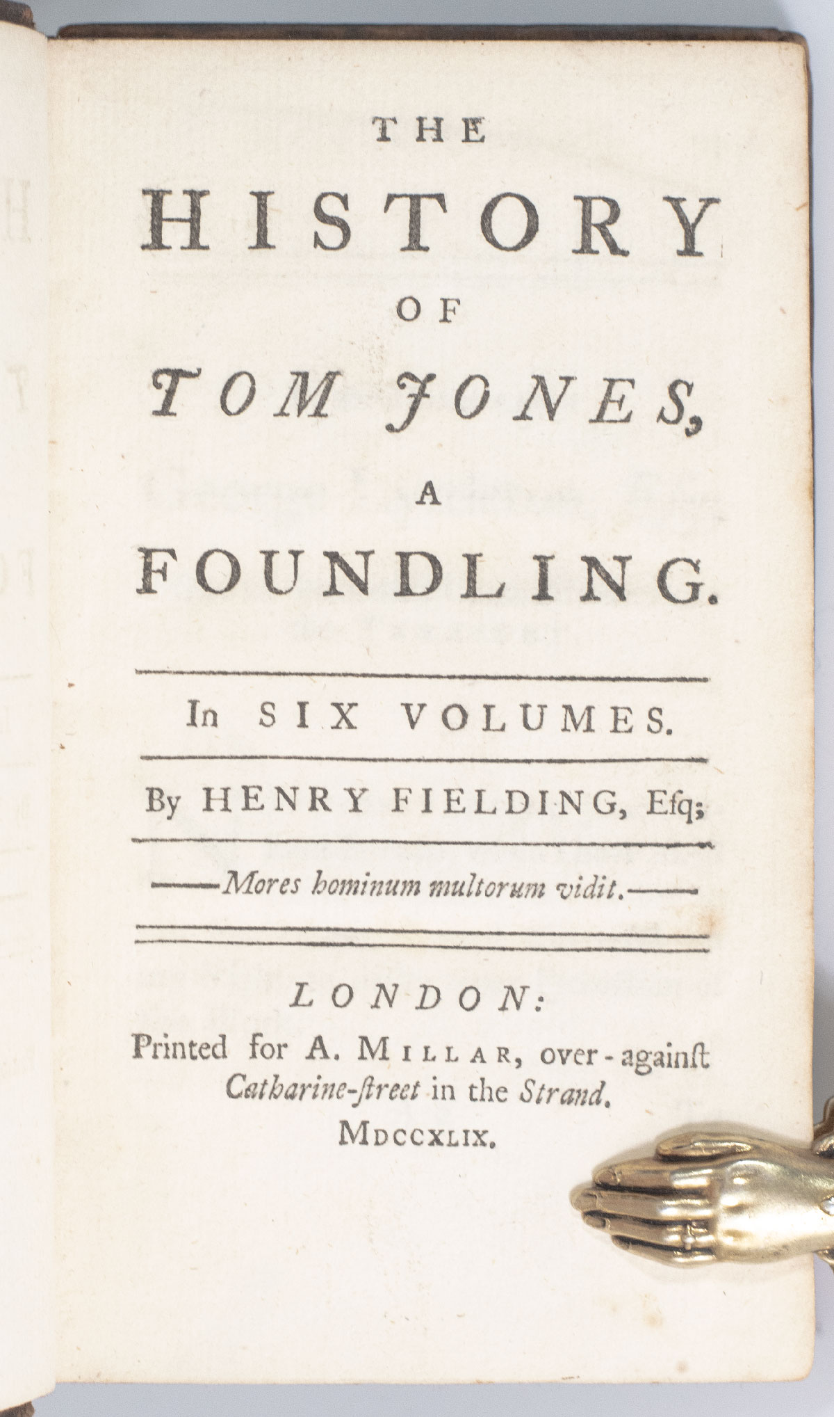 The History of Tom Jones, a Foundling, in Six Volumes.