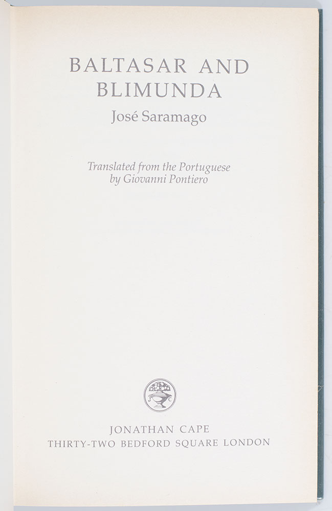 Baltasar and Blimunda.