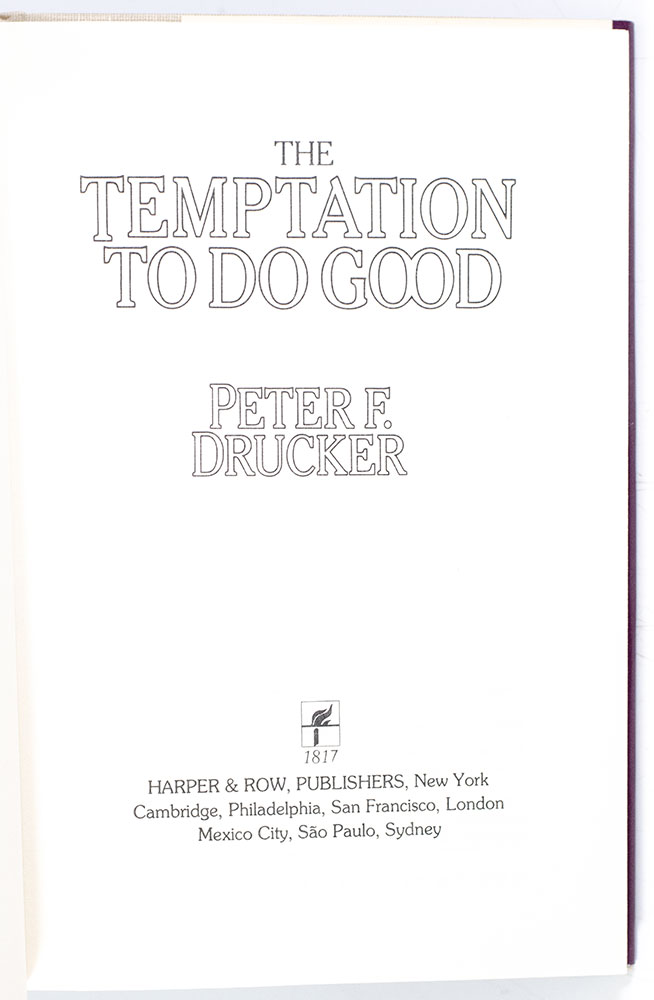 The Temptation To Do Good.