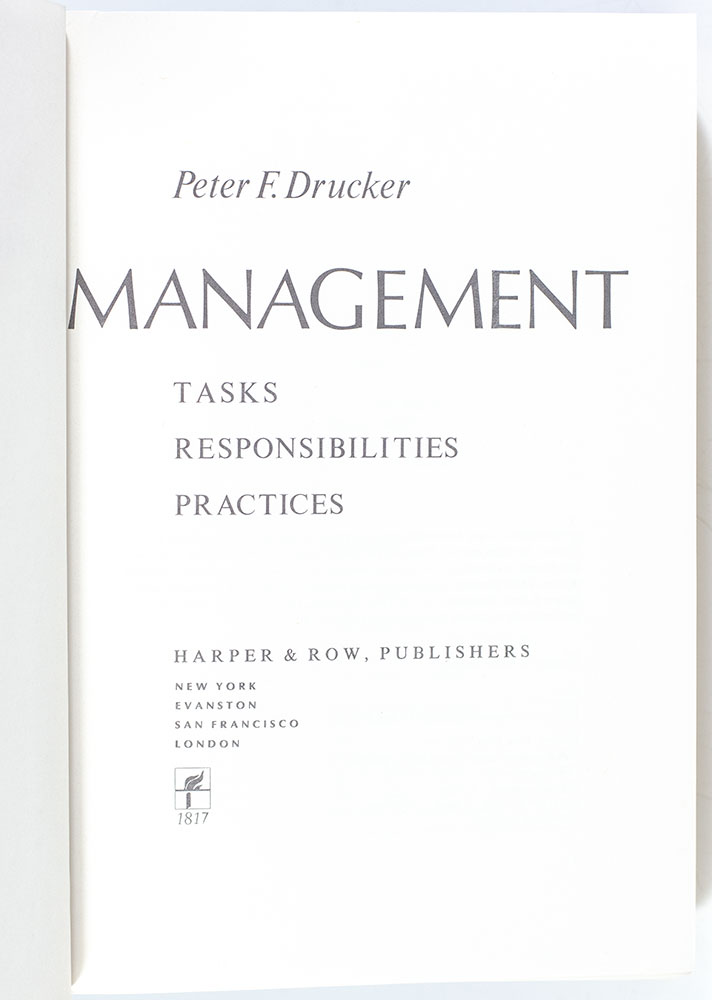 Management: Tasks, Responsibilities, Practices.