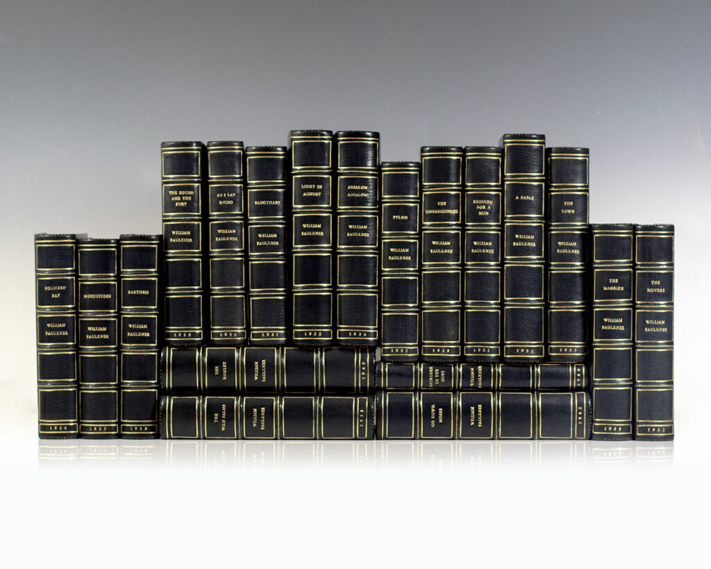The Complete Novels of William Faulkner. [Soldier’s Pay, Mosquitoes, Sartoris, The Sound and the Fury, As I Lay Dying, Sanctuary, Light in August, Pylon, Absalom, Absalom!, The Unvanquished, The Wild Palms, The Hamlet, Go Down Moses, Intruder in the Dust, Requiem For a Nun, A Fable, The Town, The Mansion, The Reivers].