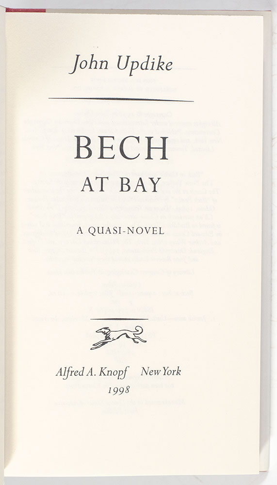 Bech at Bay: A Quasi-Novel.