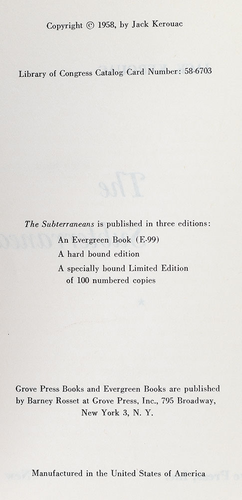 The Subterraneans.