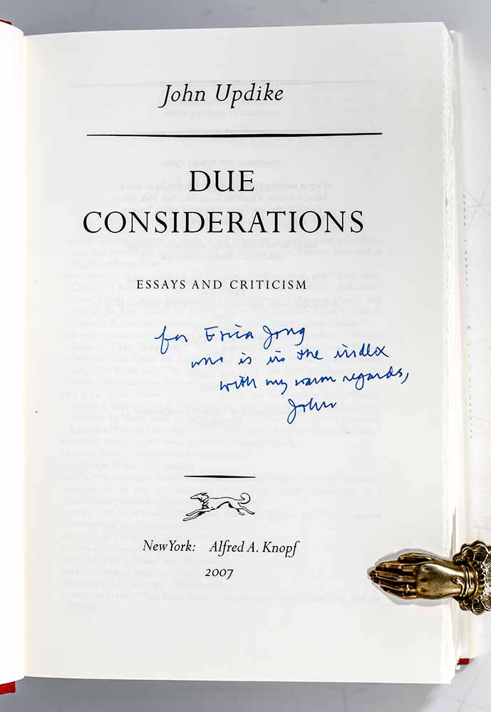 Due Considerations: Essays and Criticism.
