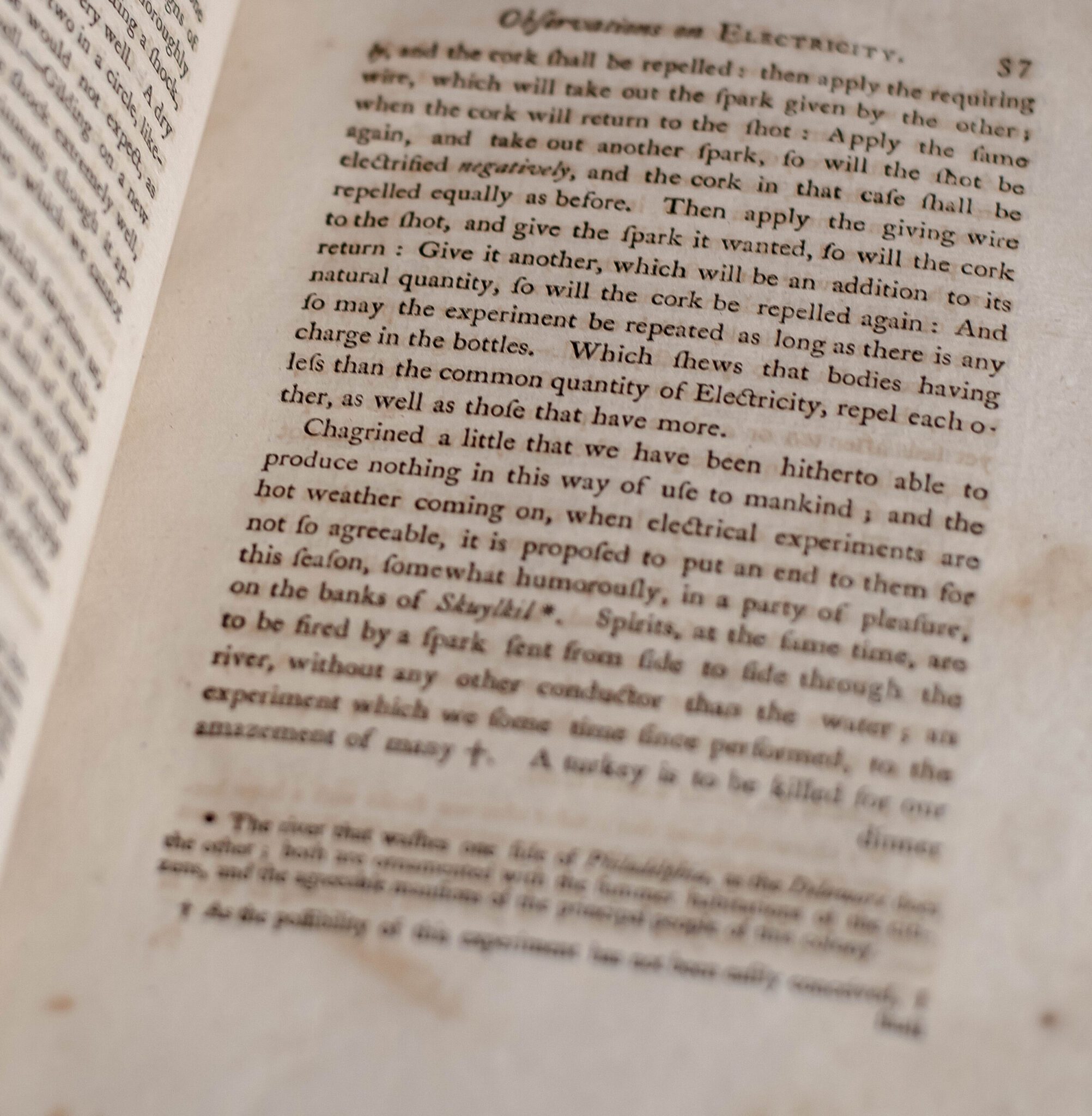 Experiments and Observations on Electricity, Made at Philadelphia in America, by Benjamin Franklin, L.L.D. and F.R.S. To which are added, Letters and Papers on Philosophical Subjects. The Whole corrected, methodized, improved, and now first collected into one Volume, and Illustrated with Copper Plates.