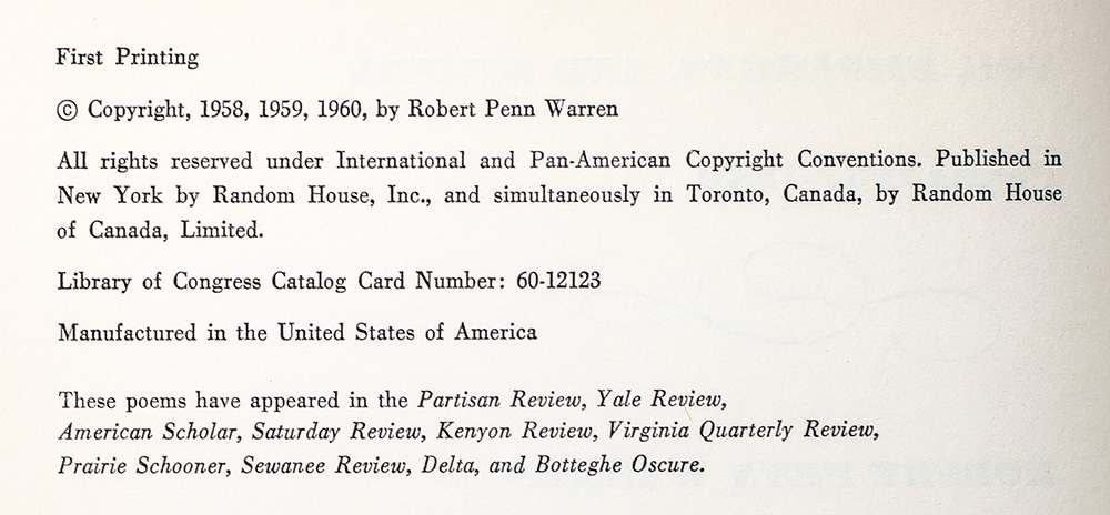 You, Emperors, and Others: Poems 1957-1960.