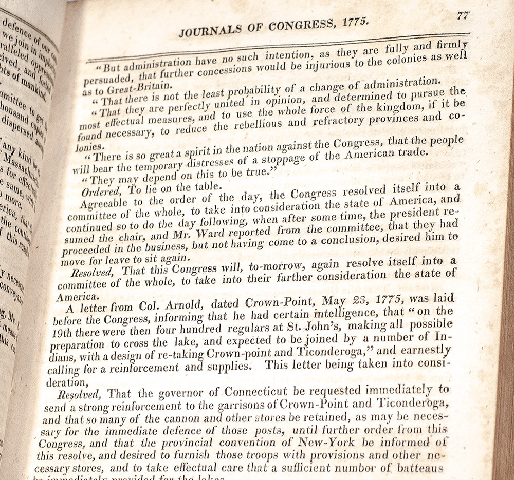 Journals of the American Congress: From 1774 to 1788. In Four Volumes.