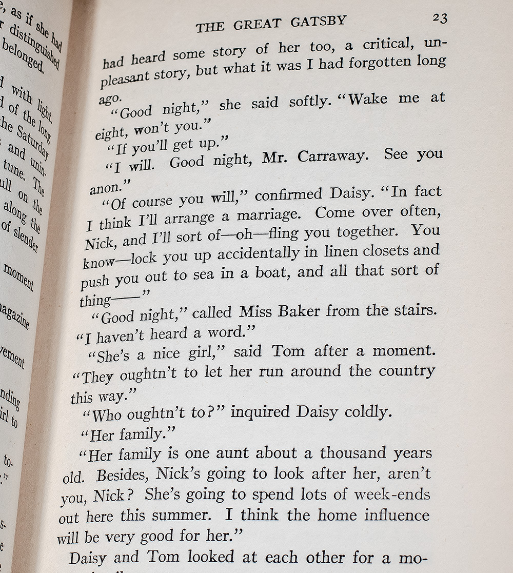 The Great Gatsby.