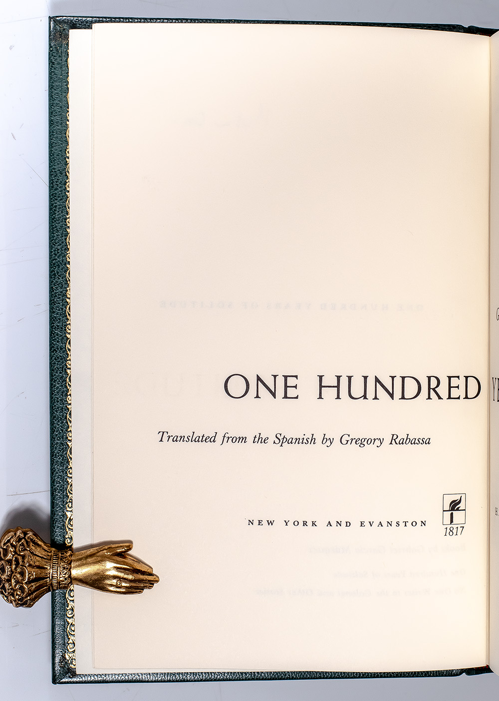One Hundred Years of Solitude.
