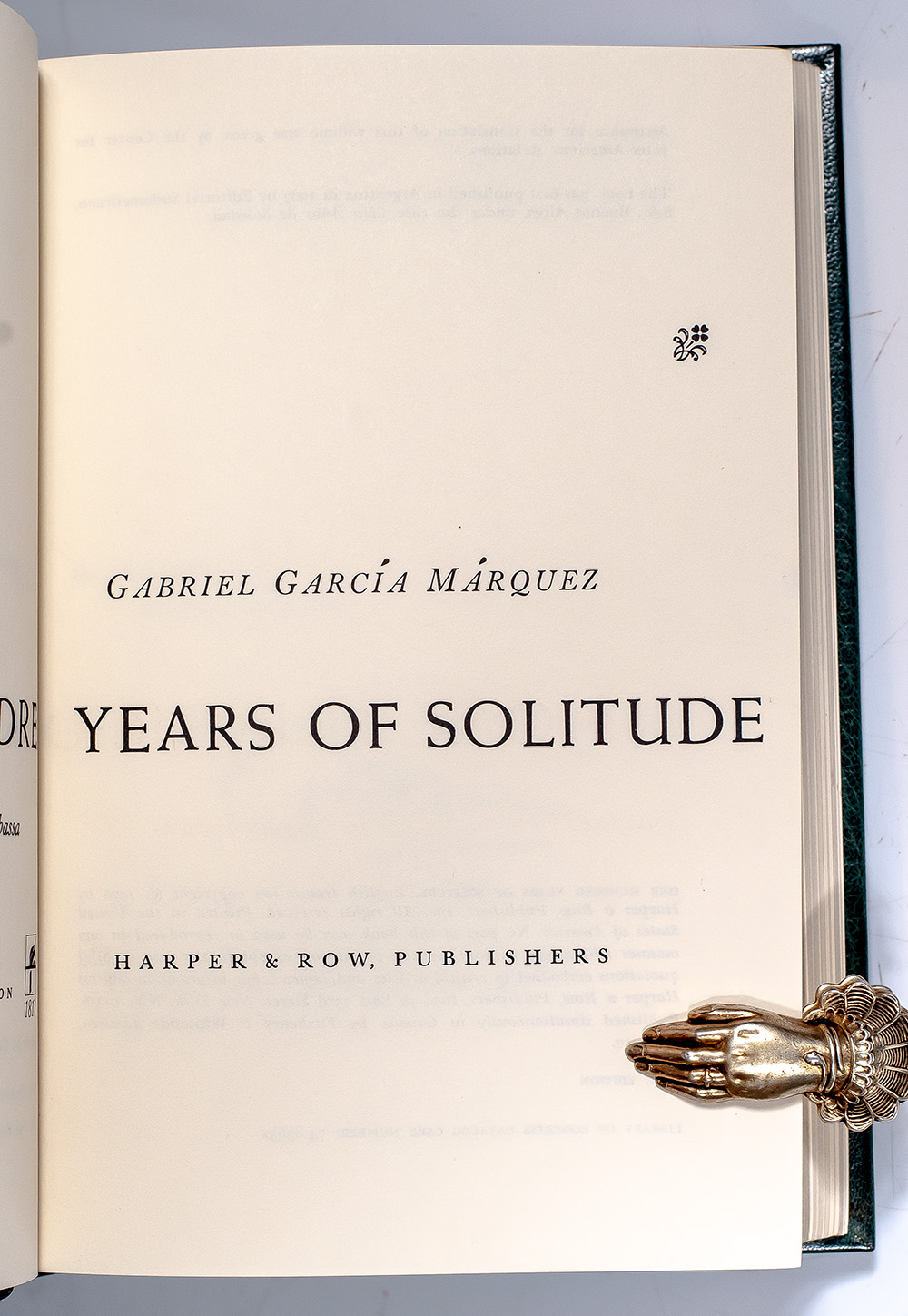 One Hundred Years of Solitude.