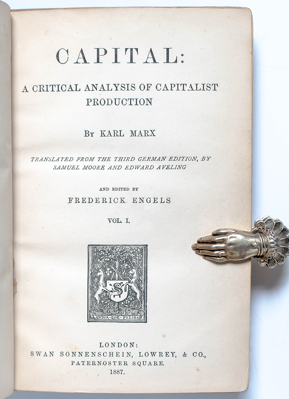 Capital: A Critical Analysis of Capitalist Production.