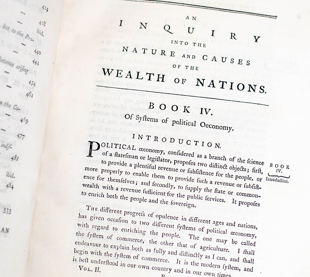 An Inquiry into the Nature and Causes of the Wealth of Nations.