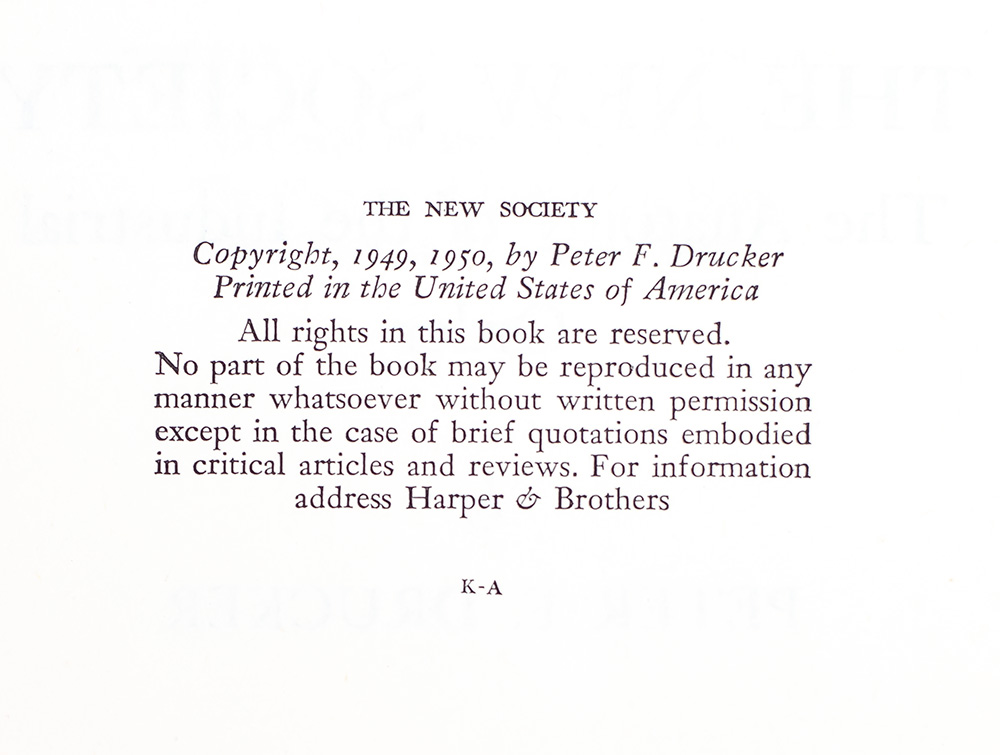 The New Society: The Anatomy of the Industrial Order.