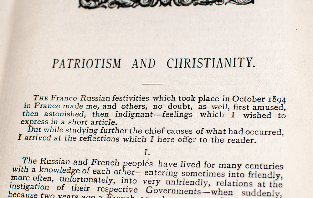 Patriotism and Christianity.