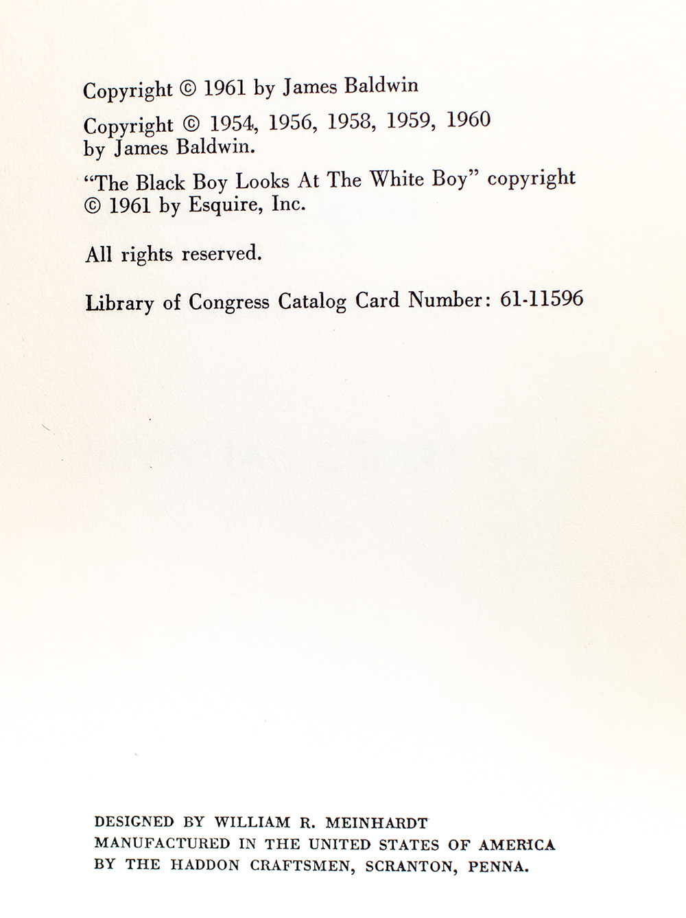 Nobody Knows My Name: More Notes of a Native Son.