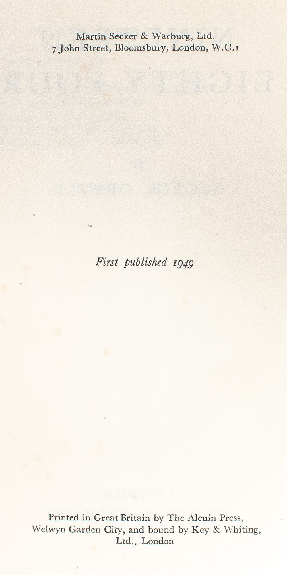 Nineteen Eighty-Four.