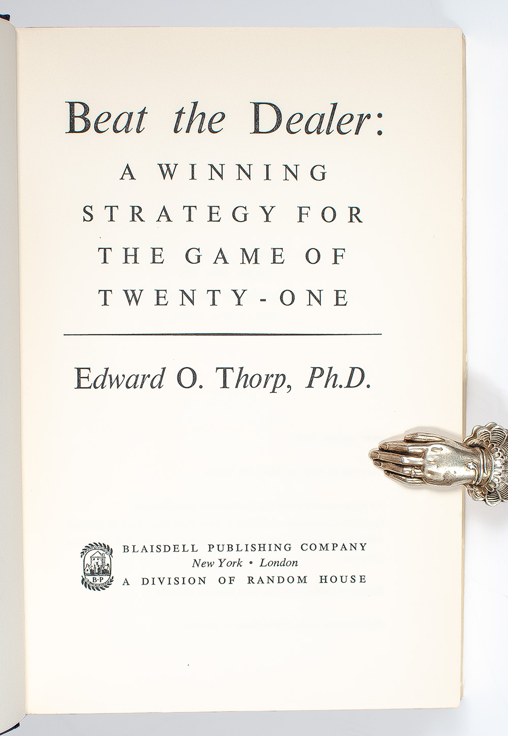 Beat the Dealer: A Winning Strategy for the Game of Twenty One.