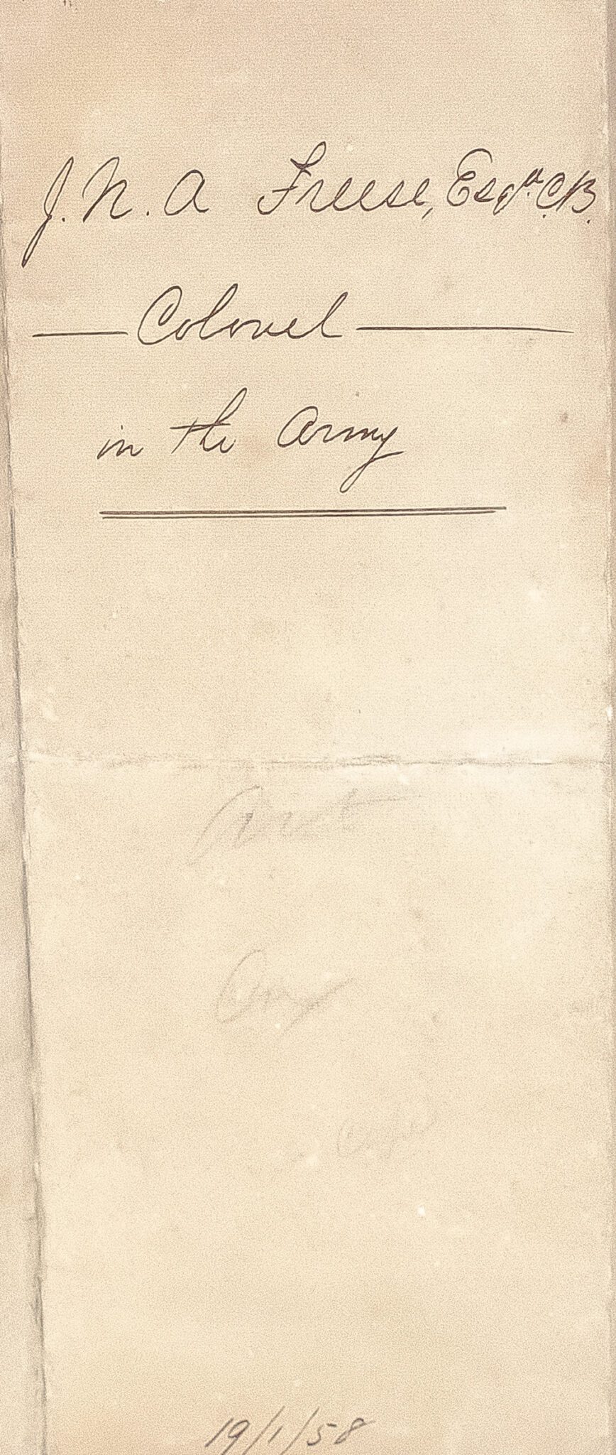Queen Victoria Royal Military Appointment Signed.