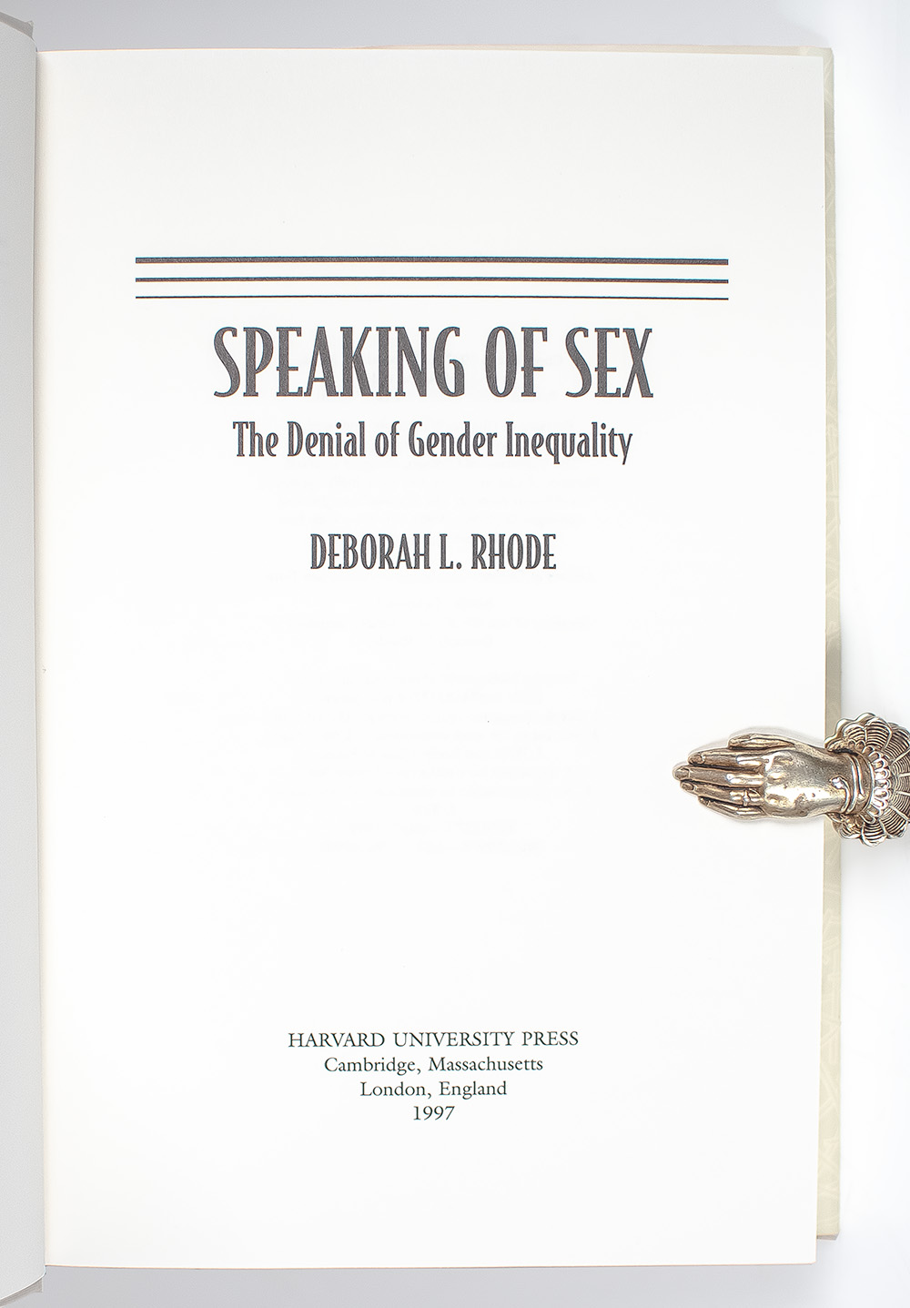Speaking of Sex: The Denial of Gender Inequality.