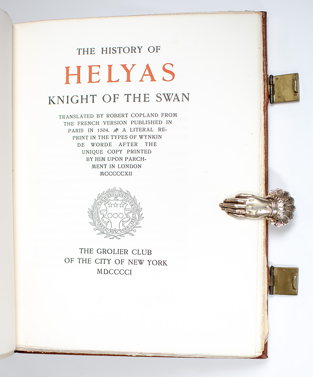 The History of Helyas Knight of the Swan.