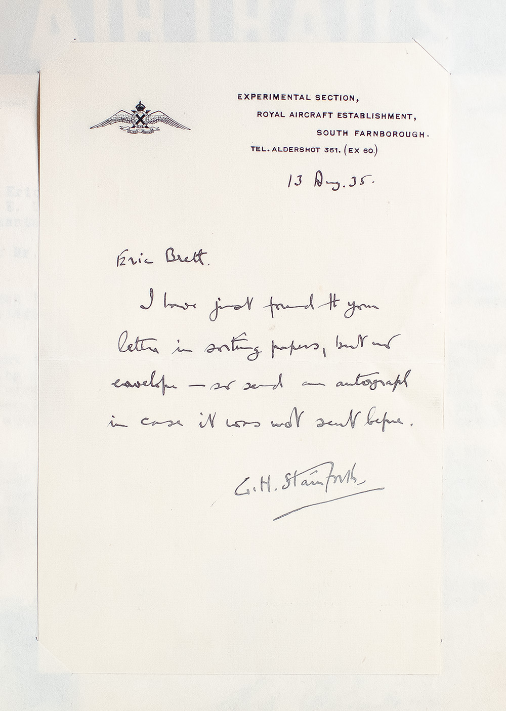 Aviator Autograph Collection.