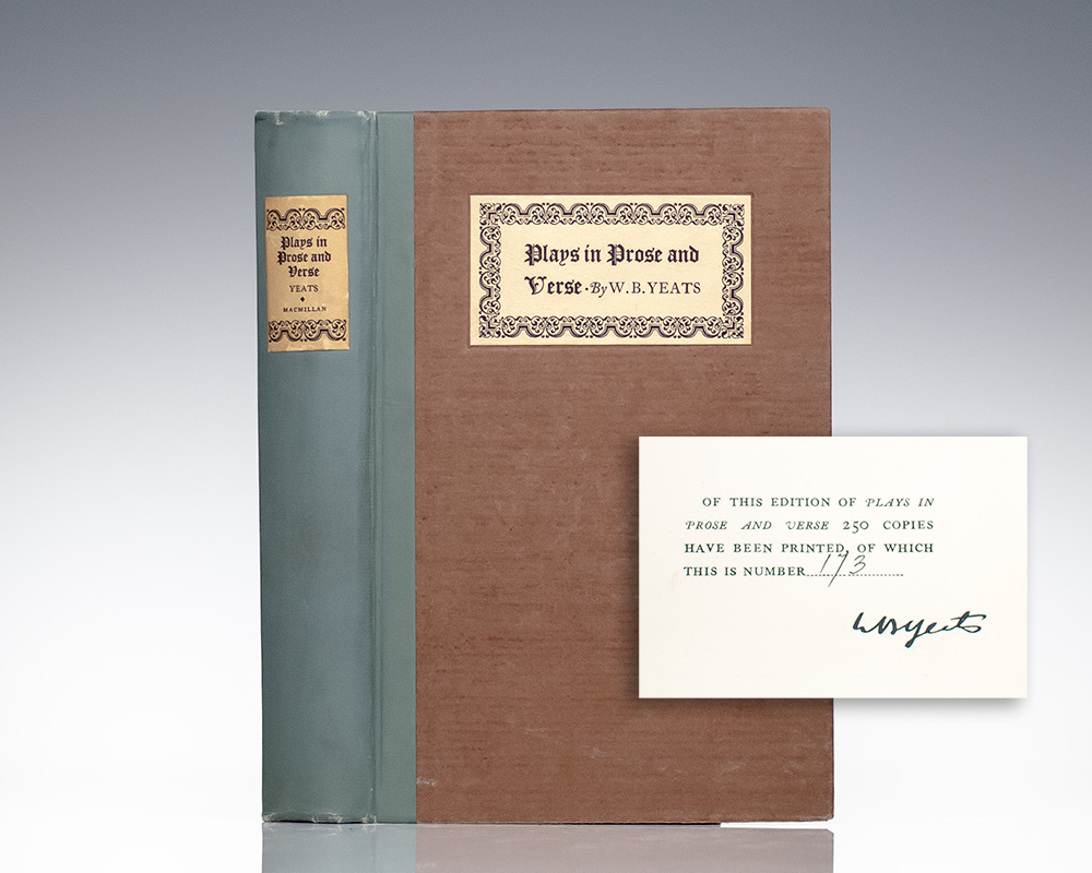 Plays in Prose and Verse: Written for an Irish Theatre, and Generally with the Help of a Friend.