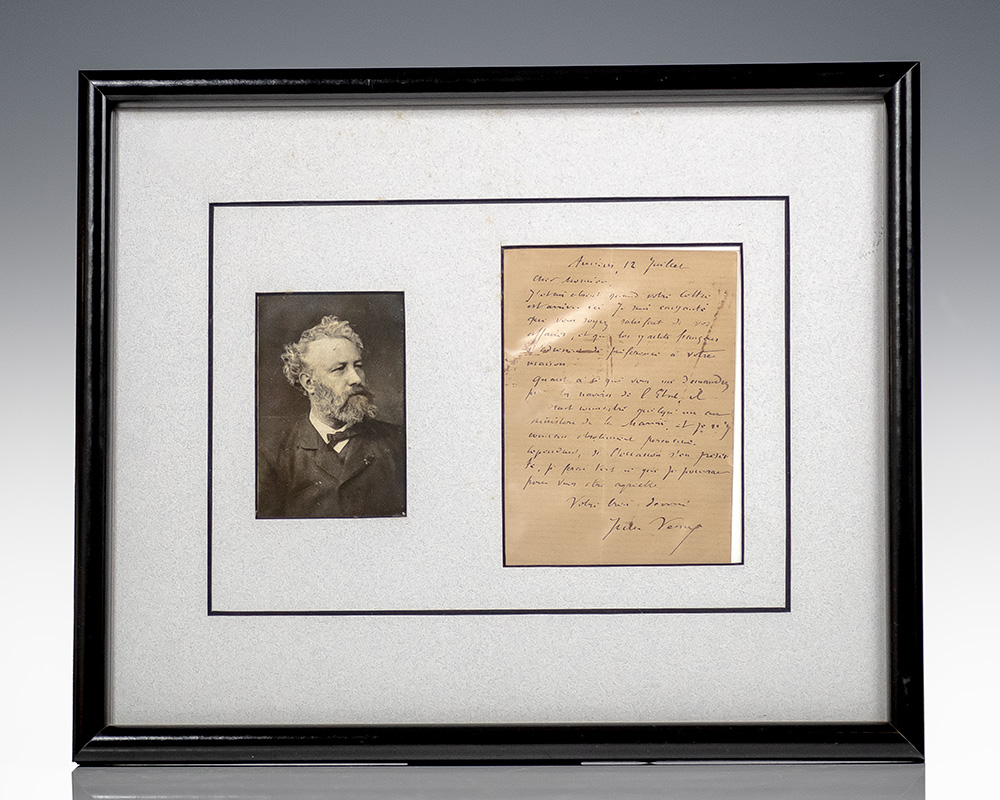 Jules Verne Autograph Letter Signed. - Raptis Rare Books | Fine