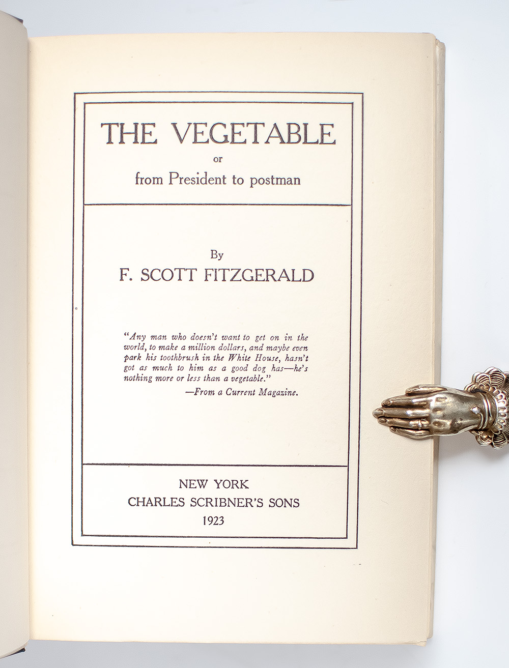 The Vegetable: Or, From President To Postman.