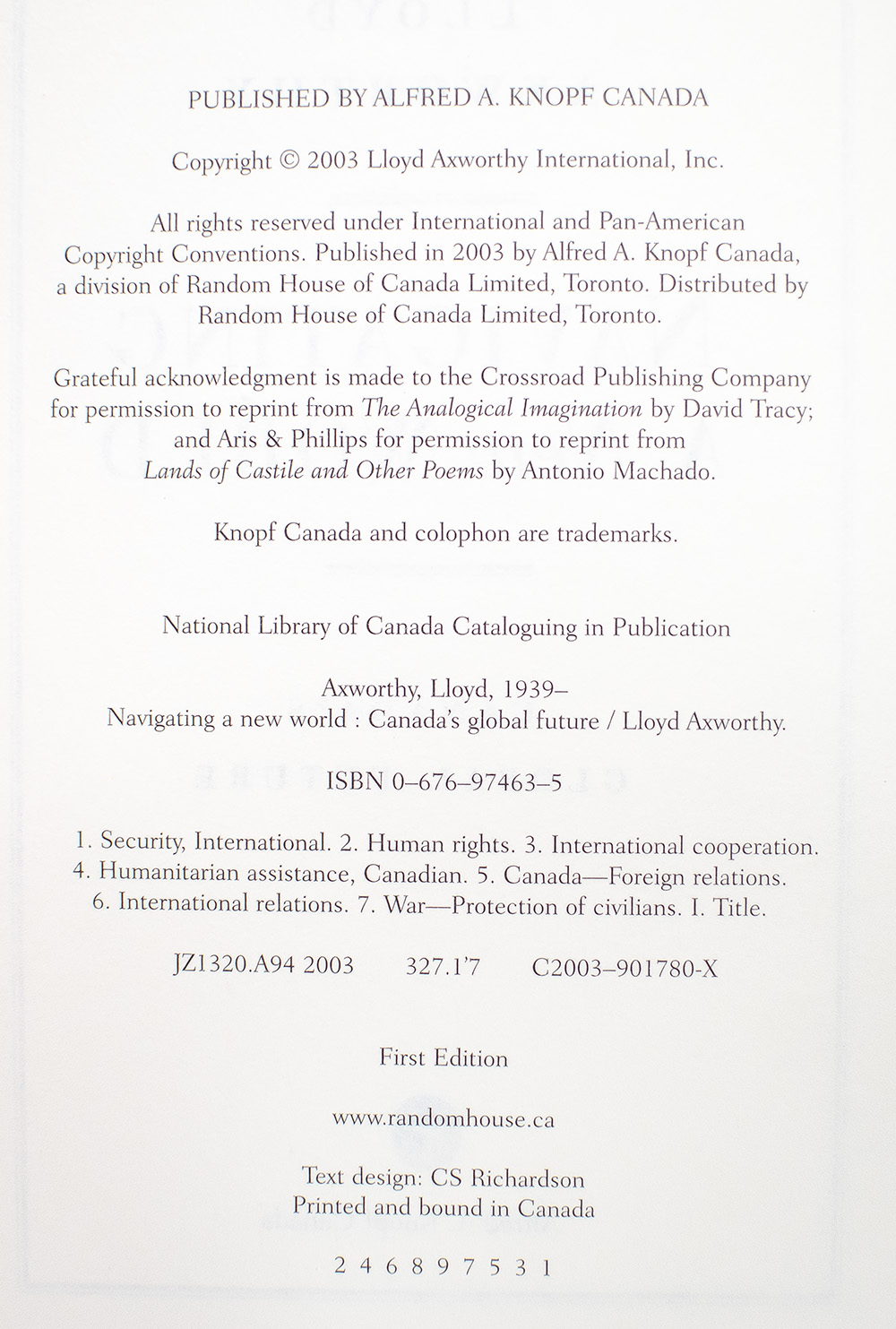 Navigating A New World: Canada's Global Future.