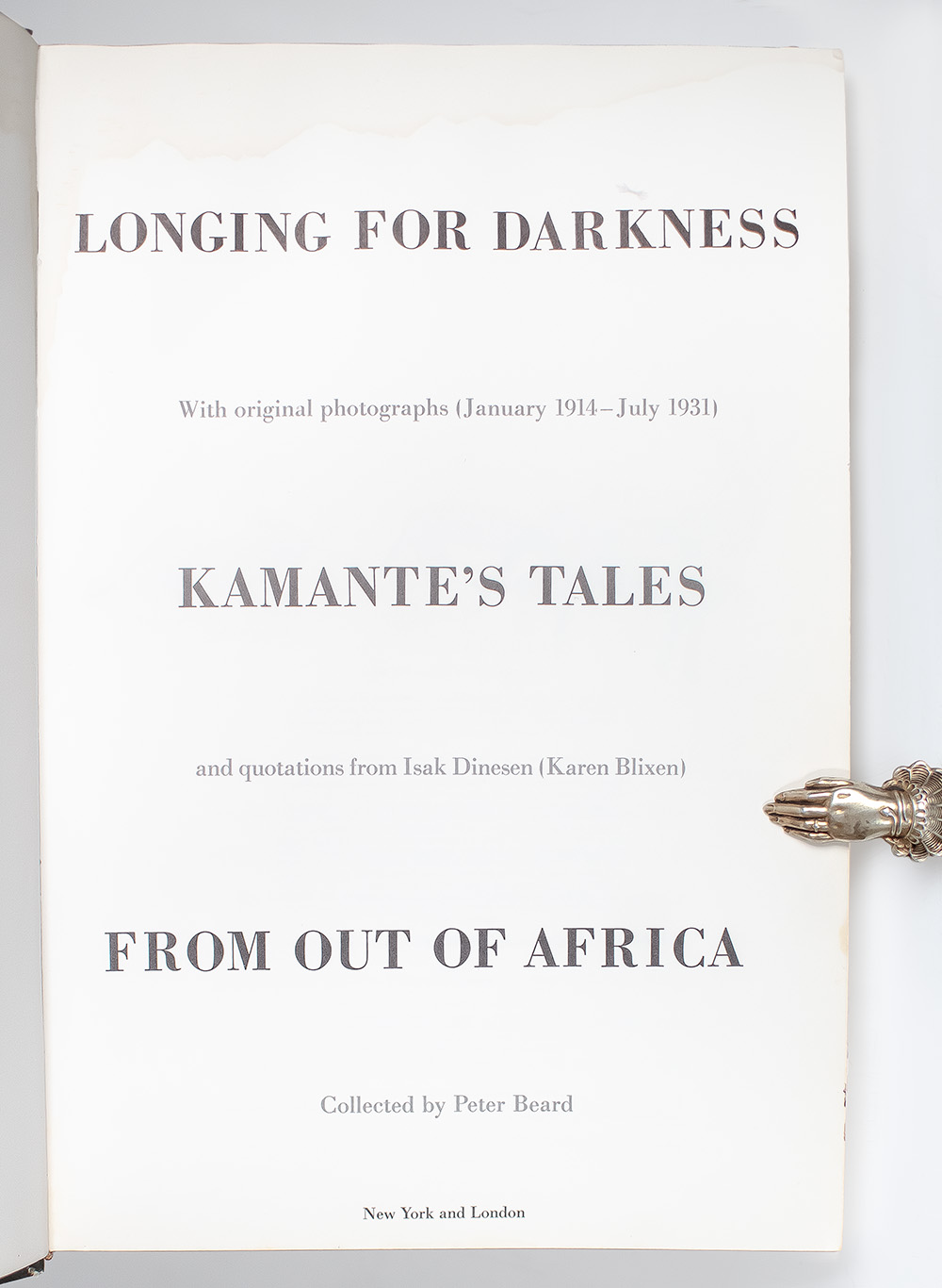Longing For Darkness: Kamante's Tales From Out of Africa.