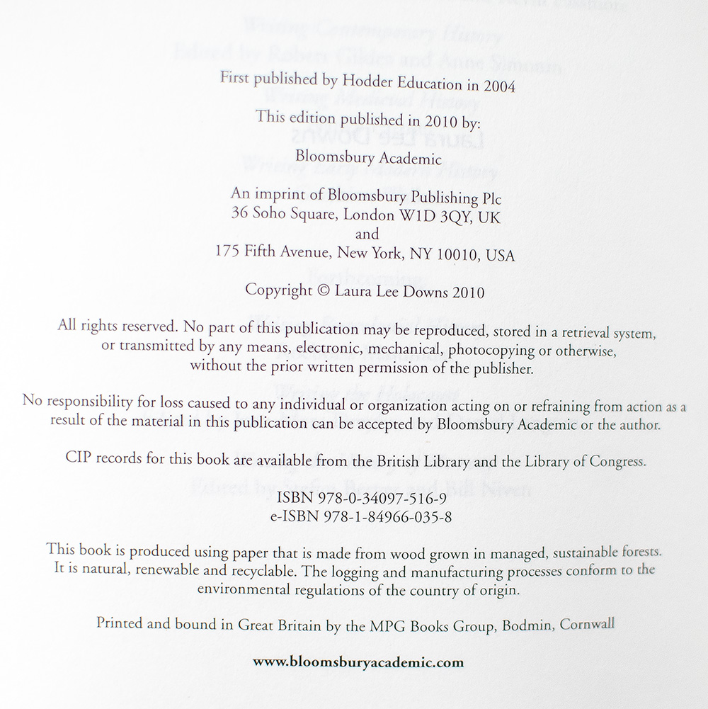 Writing Gender History: Second Edition.