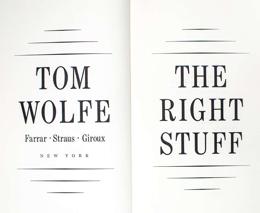 The Right Stuff.