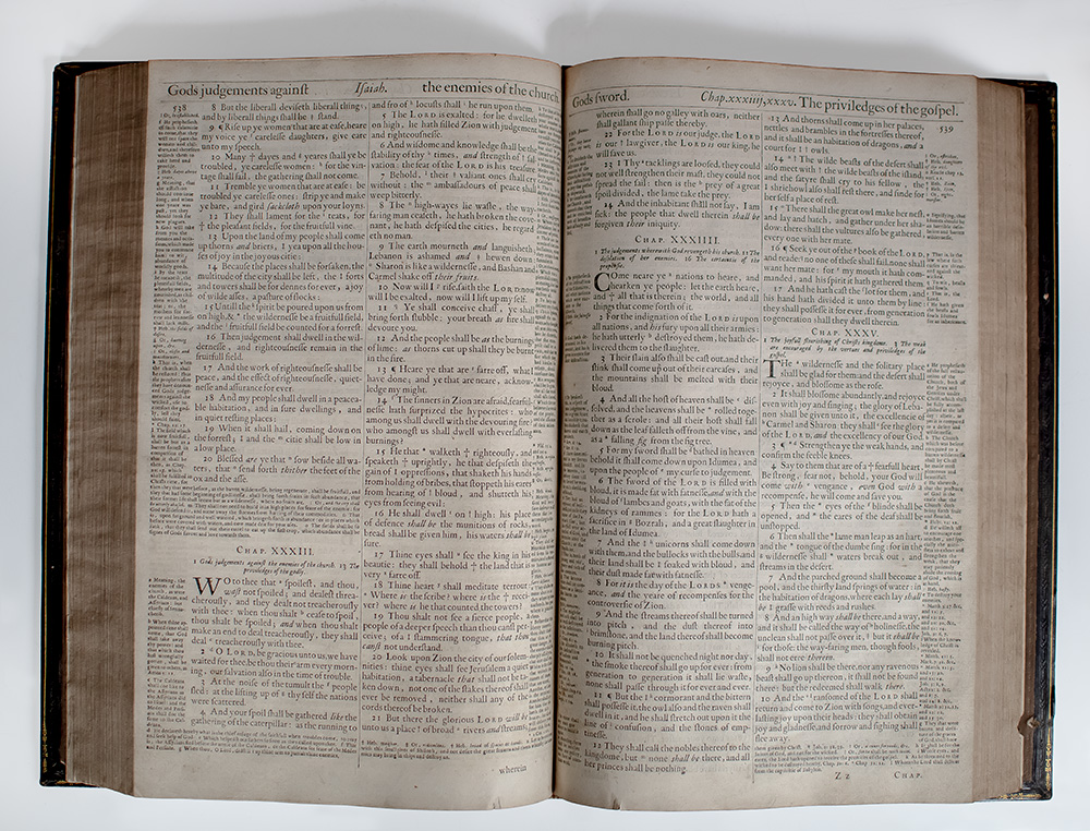 The Holy Bible Containing the Old and New Testament. Newly translated out of the originall tongues and with the former translations diligently compared and revised by his Majesties speciall Command.