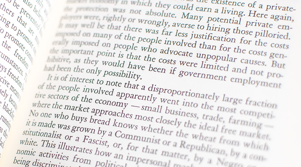 Capitalism And Freedom.