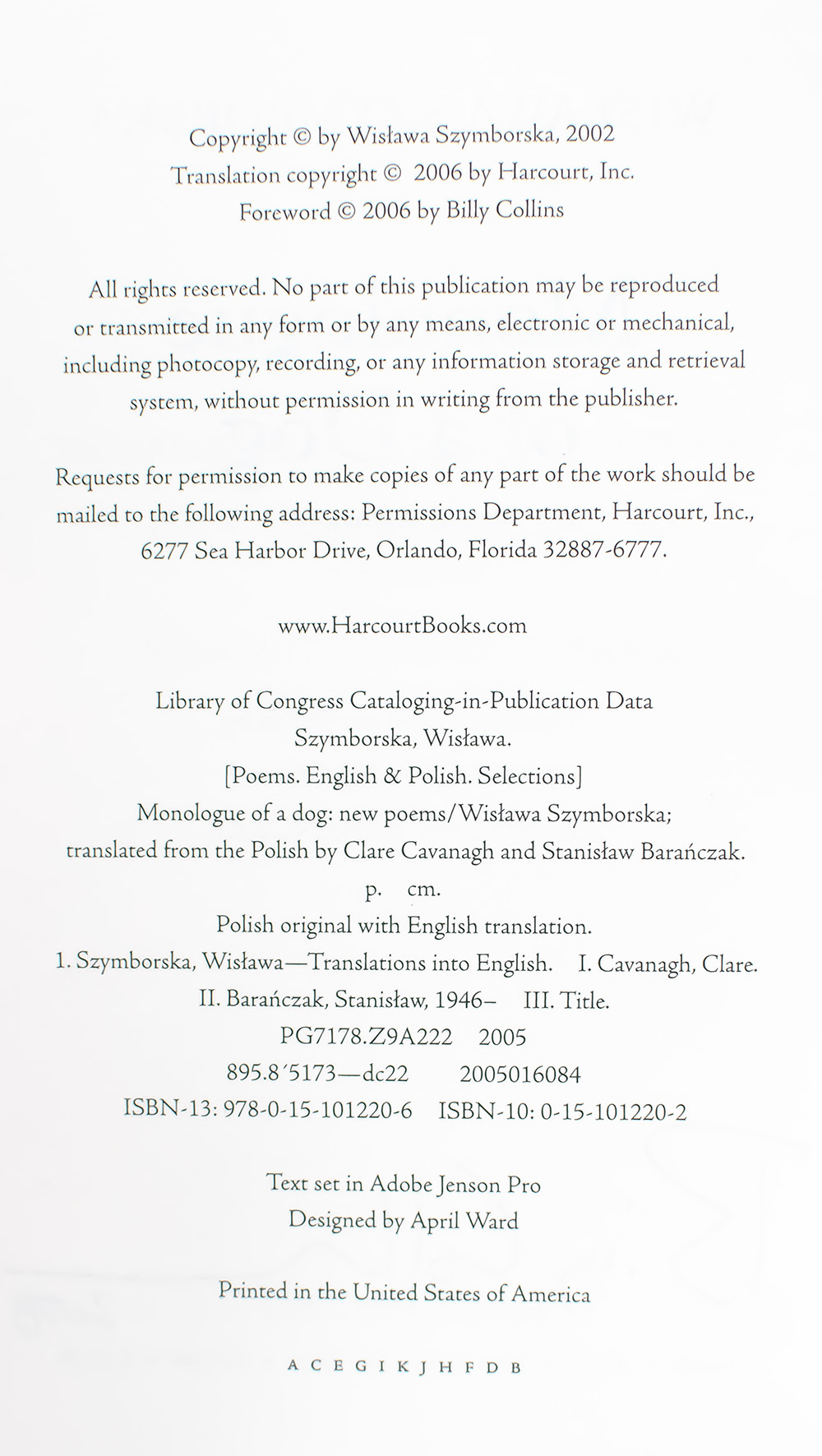 Monologue of a Dog: New Poems.