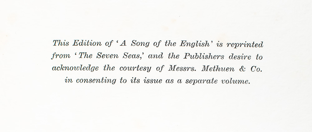A Song of the English.
