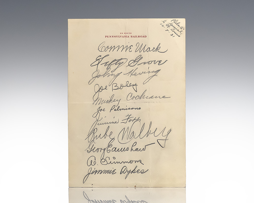 Signed Pennsylvania Railroad stationery