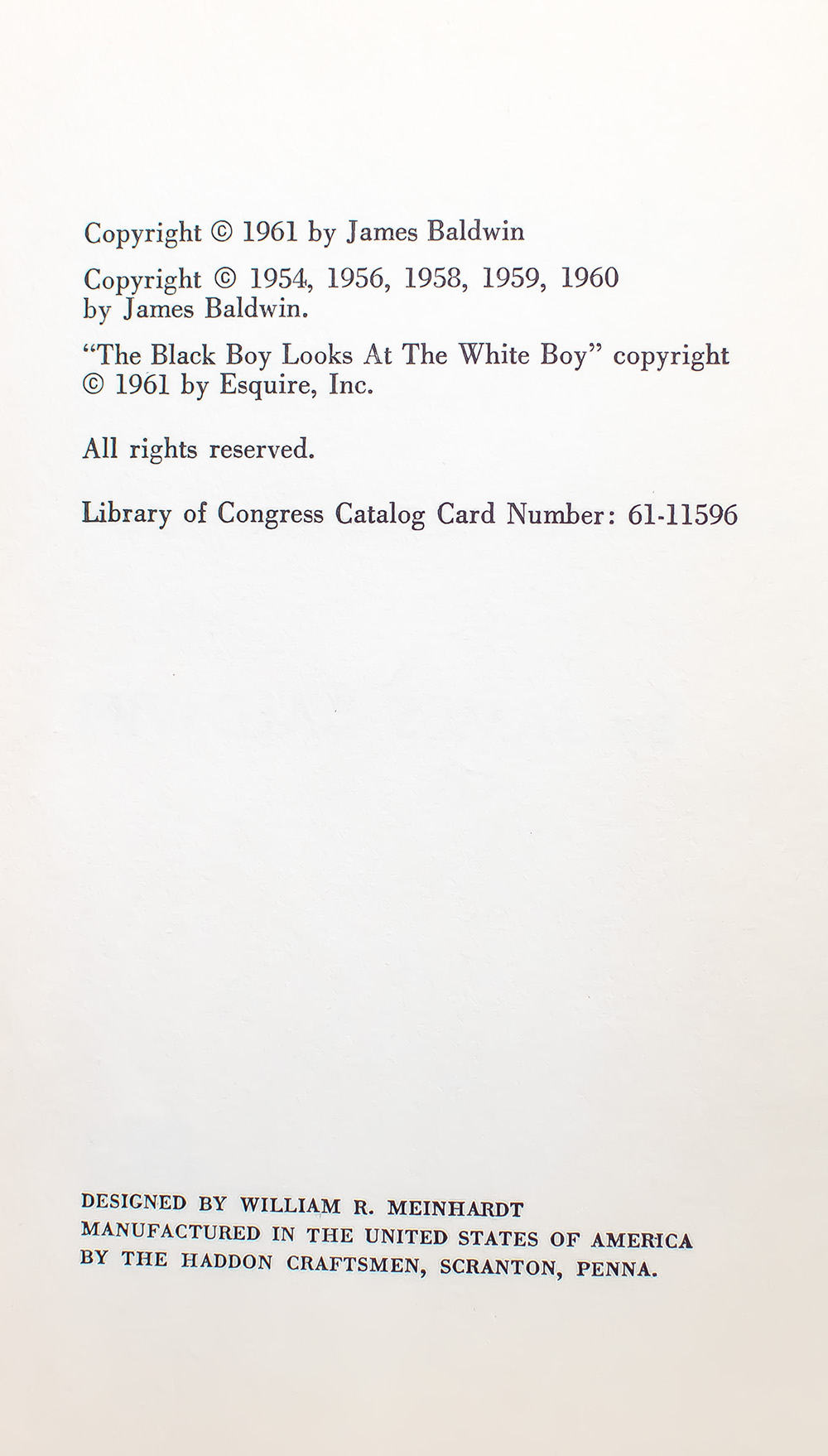 Nobody Knows My Name: More Notes of a Native Son.