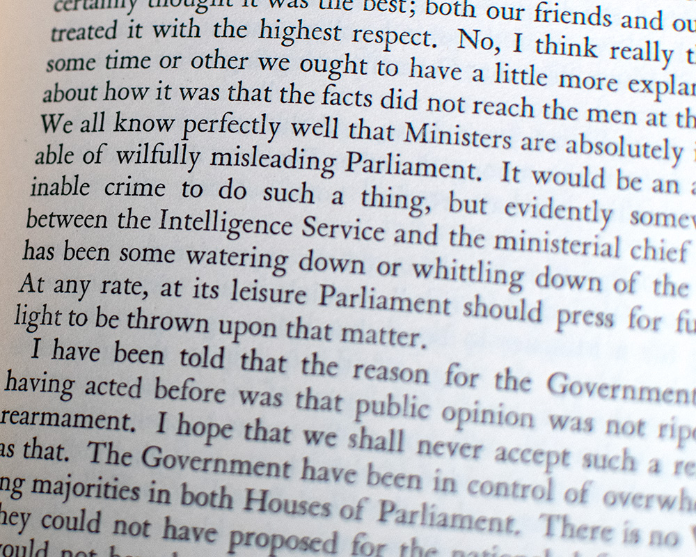 Arms and the Covenant. Speeches by The Right Hon. Winston S. Churchill. Compiled by Randolph S. Churchill.