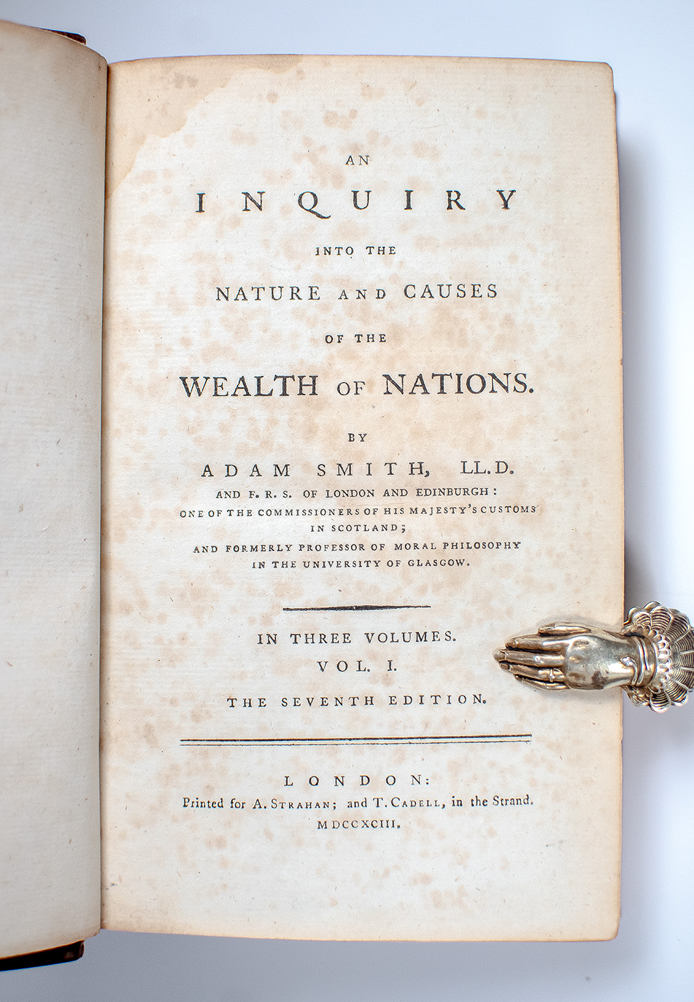 An Inquiry into the Nature and Causes of the Wealth of Nations.