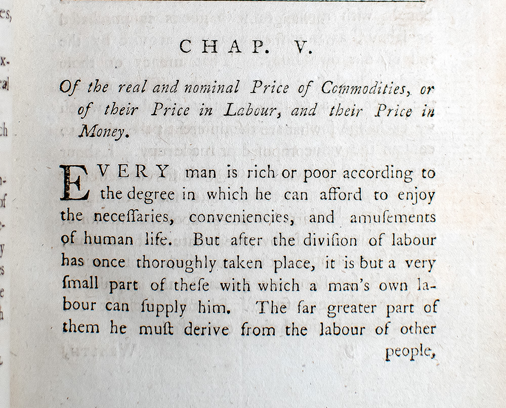 An Inquiry into the Nature and Causes of the Wealth of Nations.
