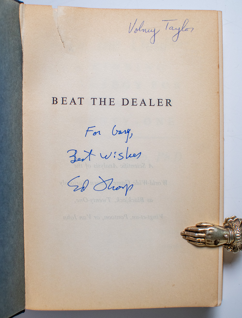 Beat the Dealer: A Winning Strategy for the Game of Twenty One.
