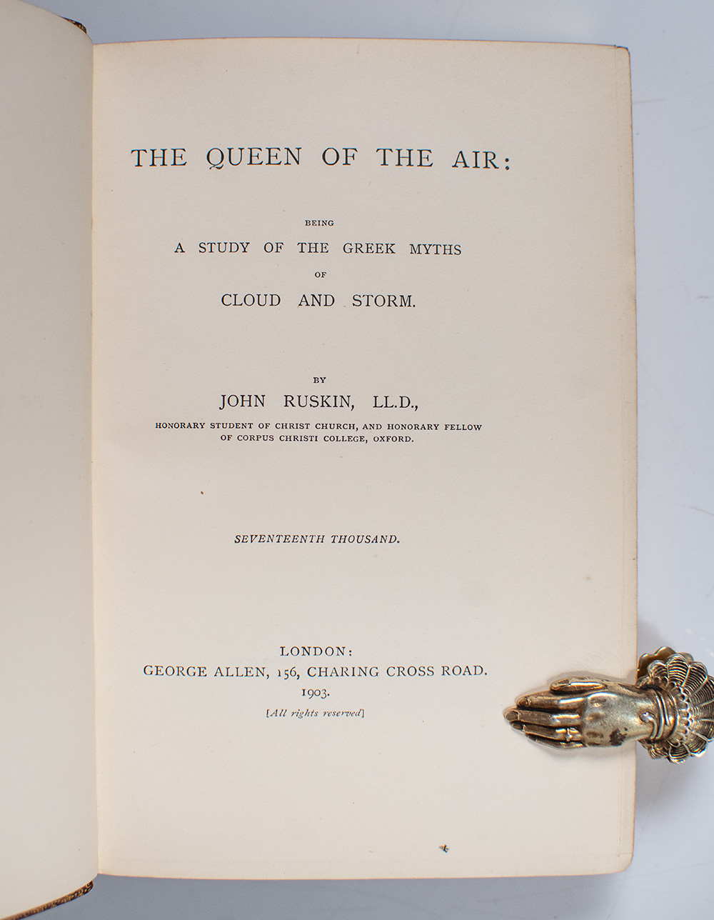 The Queen of the Air: Being a Study of the Greek Myths of Cloud and Storm.