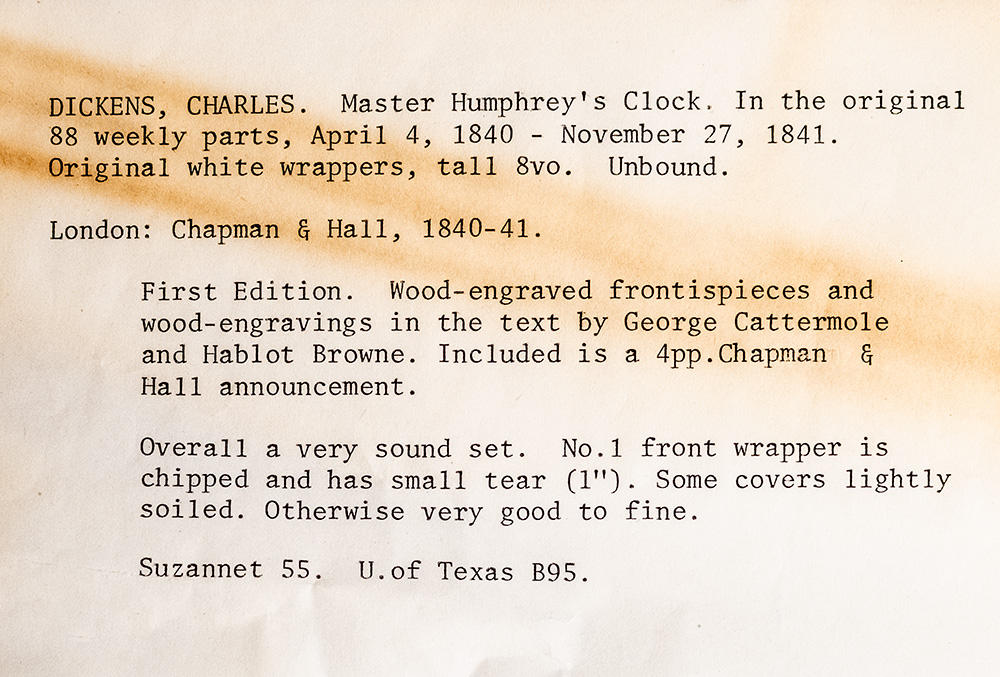 Master Humphrey's Clock.